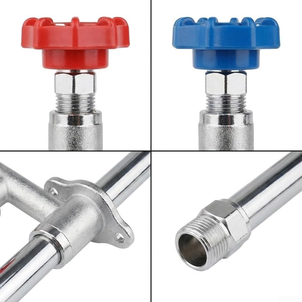 Rubinetto Esterno Antigelo Ottone 1/2 Pollici Hot Cold(Long)