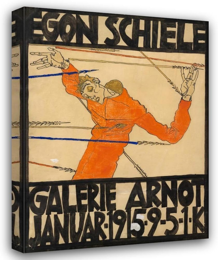 ArtDirect Poster of The Schiele Exhibition in The Arnot Gallery (1915) 15x20 UnFramed Museum Art Print Poster Ready for Framing by Egon Schiele (Austrian, 1890-1918)