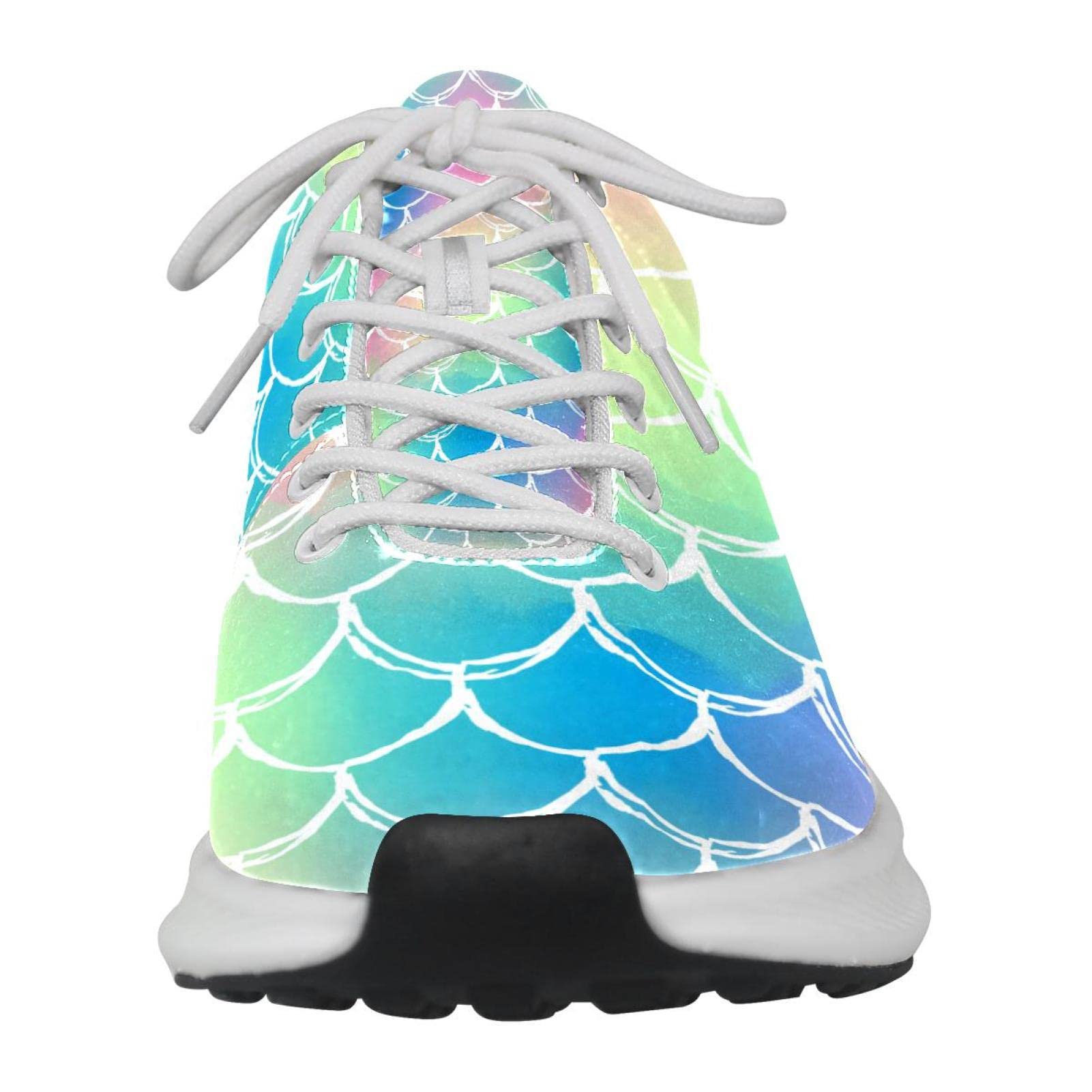 Scarpe da ginnastica uomo personalizzate Scarpe da passeggio leggere Running Athletic Casual Sneakers Mermaid Scale Pattern Colorato, multicolore, 35 1/3 EU