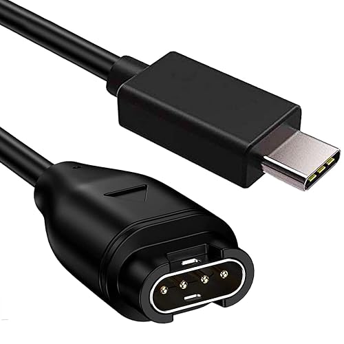 Cable de carga tipo C compatible con Garmin Fenix 6 6S 6X Pro Fenix 5 5S 5X Plus cable de carga de sincronización de datos USB C de repuesto para Cable de carga tipo C compatible con Garmin Fenix 6 6S 6X Pro Fenix 5 5S 5X Plus cable de carga de sincronización de datos USB C de repuesto para