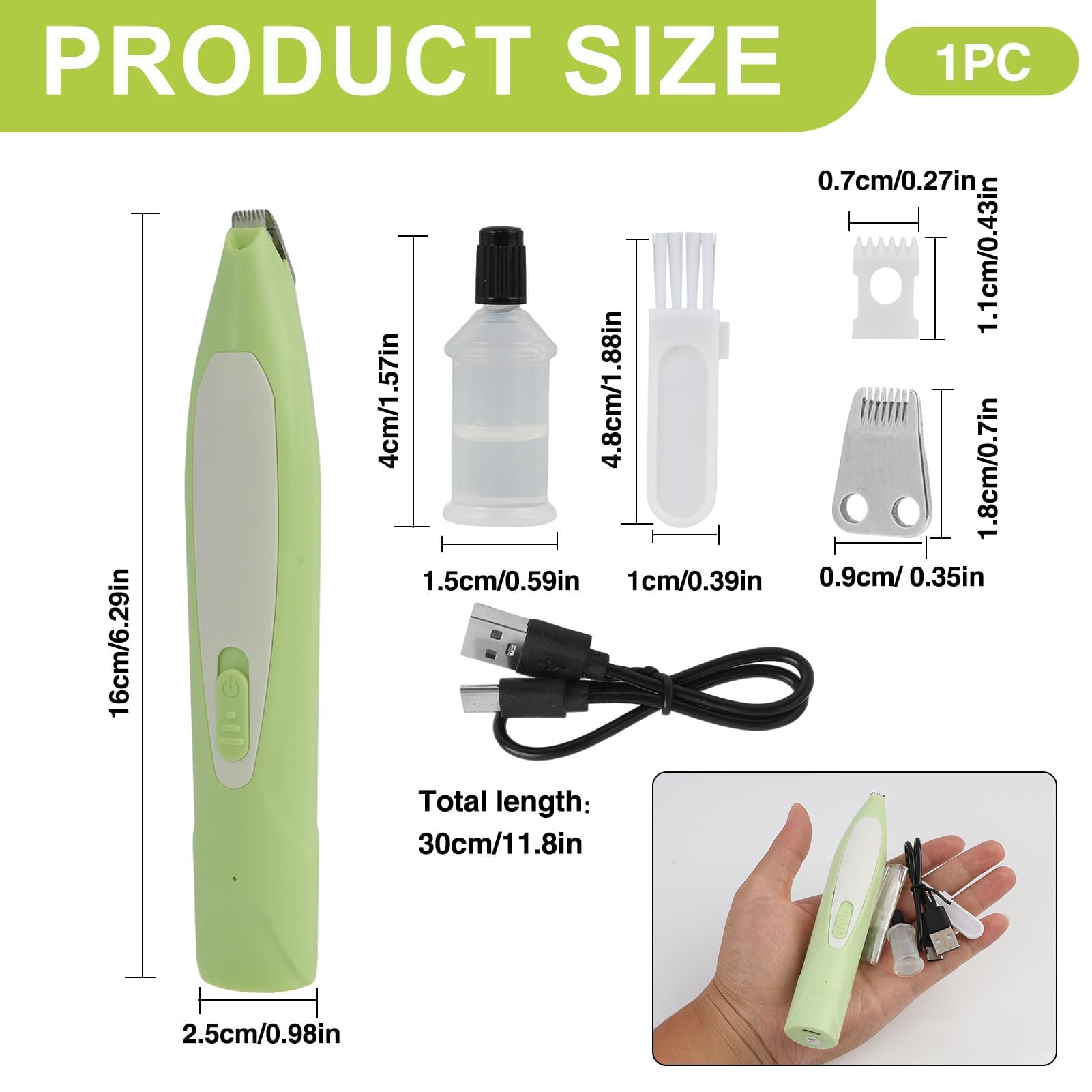 Cordless Dog Paw Trimmer with LED Light - Image 2