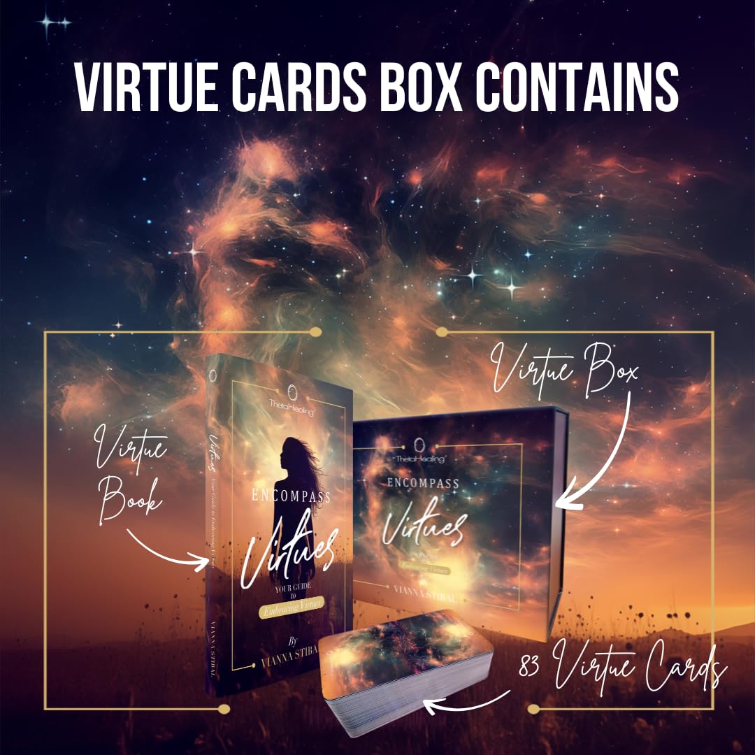 ThetaHealing Virtues Cards with Gold Paper Back Book