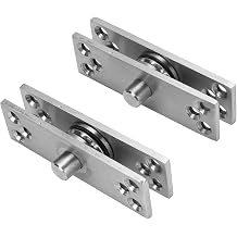 Heavy Duty Door Pivot Hinge, 360 Rotating Stainless Steel Ball Core Concealing Hinges for Wooden, Aluminum, Glass Doors, 220lbs Capacity, 32 Screws Included