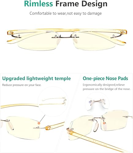 Miniatura 4 de Eyekepper Lentes de lectura para computadora, lectores sin montura con filtro de luz azul