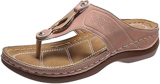 LANJIA Women's Sandals Comfortable Flip Flops for Women with Arch Support Summer Casual Wedge Sandals Casual Shoes Toe Post Sandals