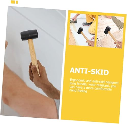 Miniatura 7 de YARNOW Martillo de goma Juguete de madera Juguetes de madera Juguetes de playa Pisos Mallets Camping Martillo de goma portátil Herramienta de