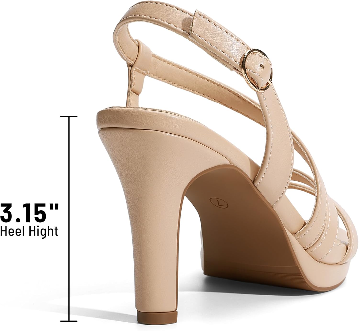 DREAM PAIRS Women's Platform Strappy Heels High Heeled Sandals Open Toe Comfortable Dressy Shoes with Adjustable Ankle Strap - Image 6