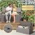 GULAIMOAO 80 Gallon Outdoor Storage Box,Resin Stripes Deck Box Doubles as 2-Person Bench Seat,Waterproof Storage Outdoor Porch Bench for Cushions,Garden Tools and Pool Supplies Grey
