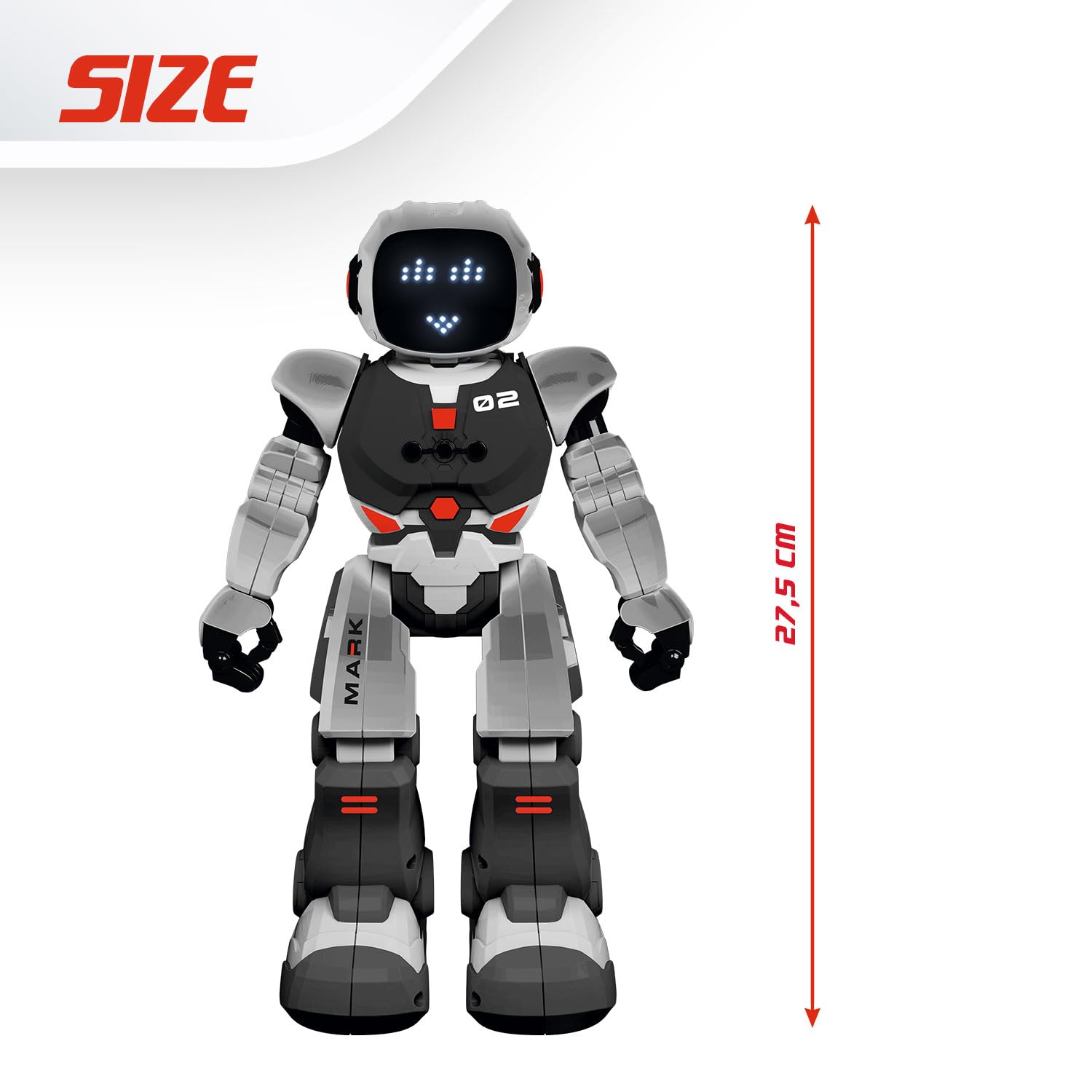 Xtrem Bots - Mark | Robot Juguete | Robot Niños 20 Expresiones Faciales Y Programable | Robots Inteligente Y Teledirigido | Juguetes Niño 5 Años O Más | Robotica para Niños | Regalo Niño 5 Años
