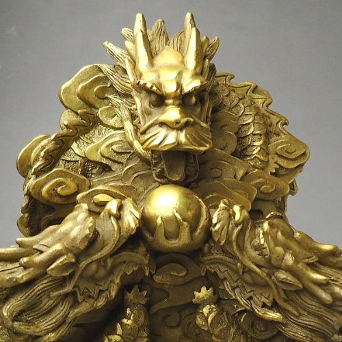 Amazon.co.jp: 風水 銅製 九龍金庫印 : 文房具・オフィス用品