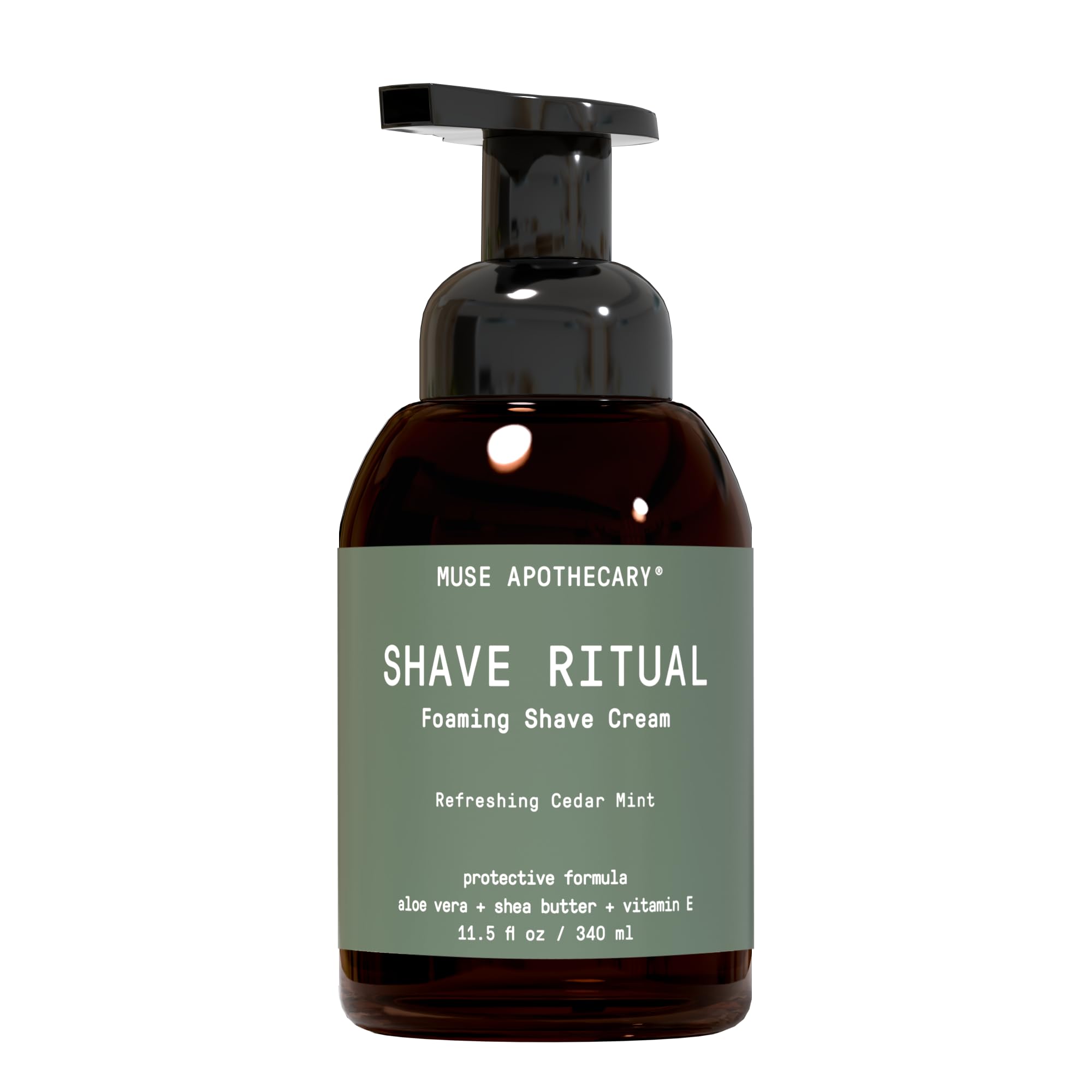Muse Apothecary Foaming Shave Ritual - Natural Shaving Cream Sensitive Skin - Womens Shaving Cream Mens Shave Cream - Protective Formula Aloe Vera +