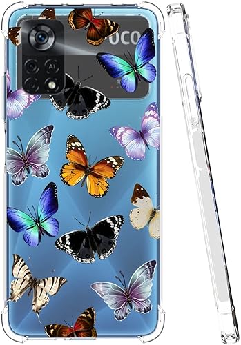 Miniatura 9 de Yerebel Funda para Poco X4 Pro 5G, 2201116PG Linda Caso, Transparente Flexible Bumper TPU Funda de Silicona Suave de Goma para Xiaomi Poco X4 Pro 5G