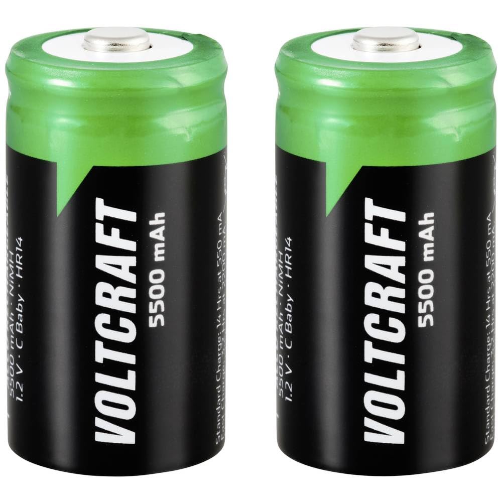 Voltcraft Hr14 Rechargeable Battery 1/2 Torch (C) Nimh 5500 Mah 1.2 V Pack Of 2