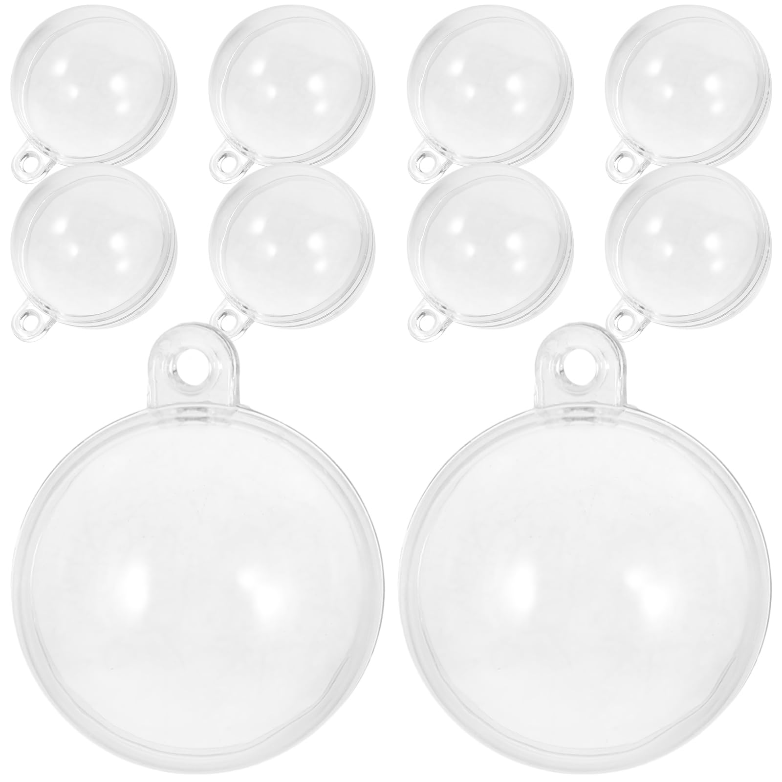 Toddmomy 10pcs Fish Tank Float Fillable Ornament Ball Party Decoration Clear Plastic Ornaments Hanging Ball Ornaments Aquarium Floating Ball Fillable Ball Ornament Plastic Ornaments Balls