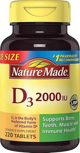 Nature Made D3 2000 UI comprimidos 220 ea (paquete de 4)