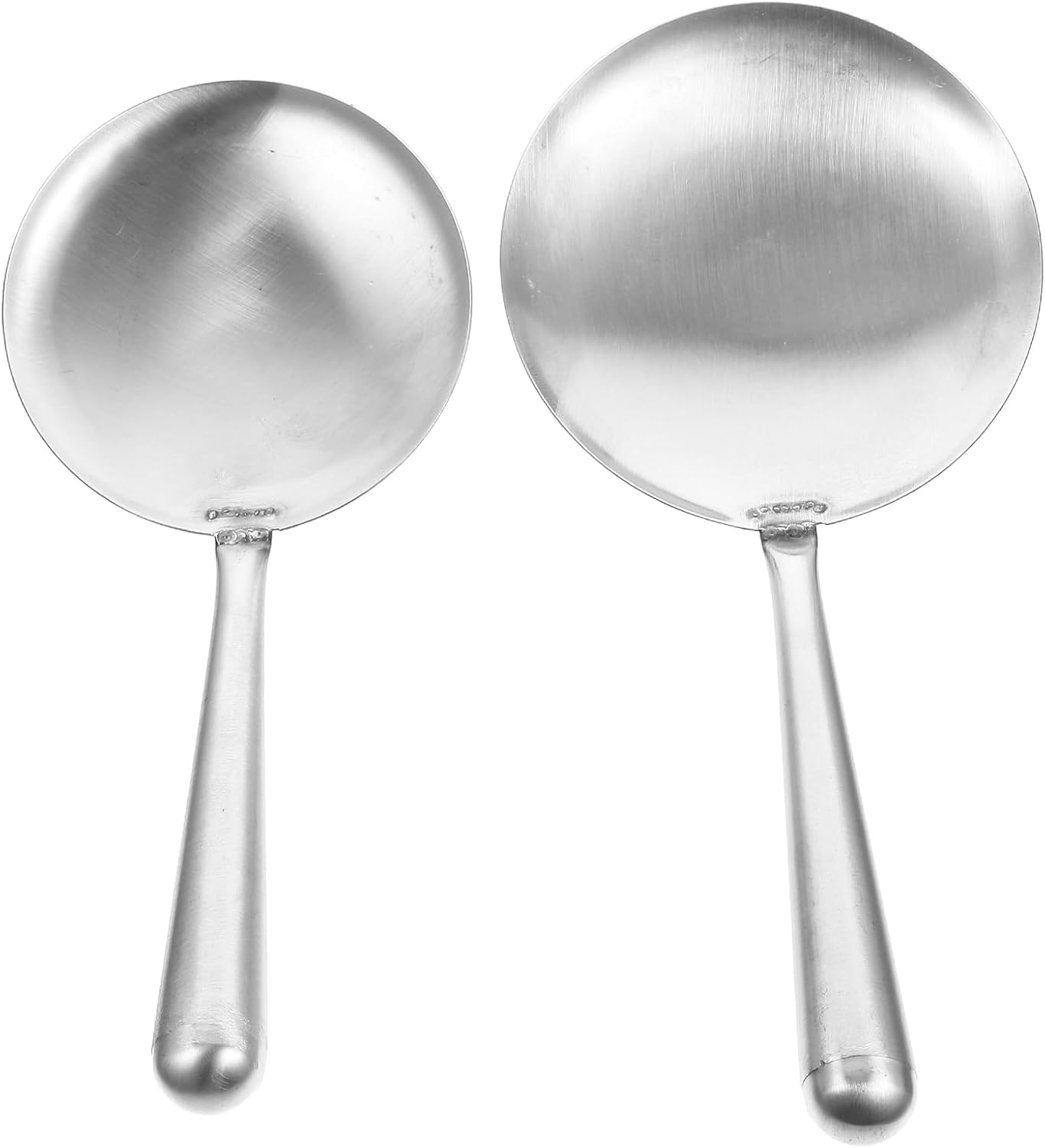 Hemoton Stainless Steel Tofu Scoop Flat Ladle with Long Handle 11.4 Inch Kitchen Serving Spoon for Soft Tofu Pudding Soup and Rice
