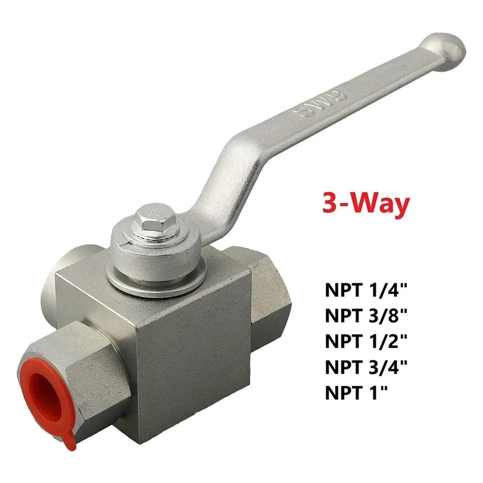 Wasser-Druckventil Hydraulisches Kugelventil 3-Wege-Hochdruck-Kugelventil 1/4'' 3/8'' 1/2'' 3/4''BSP M18 * 1,5 500 Hydraulisches Kugelventil Sicherheitsventil(NPT 1-2)