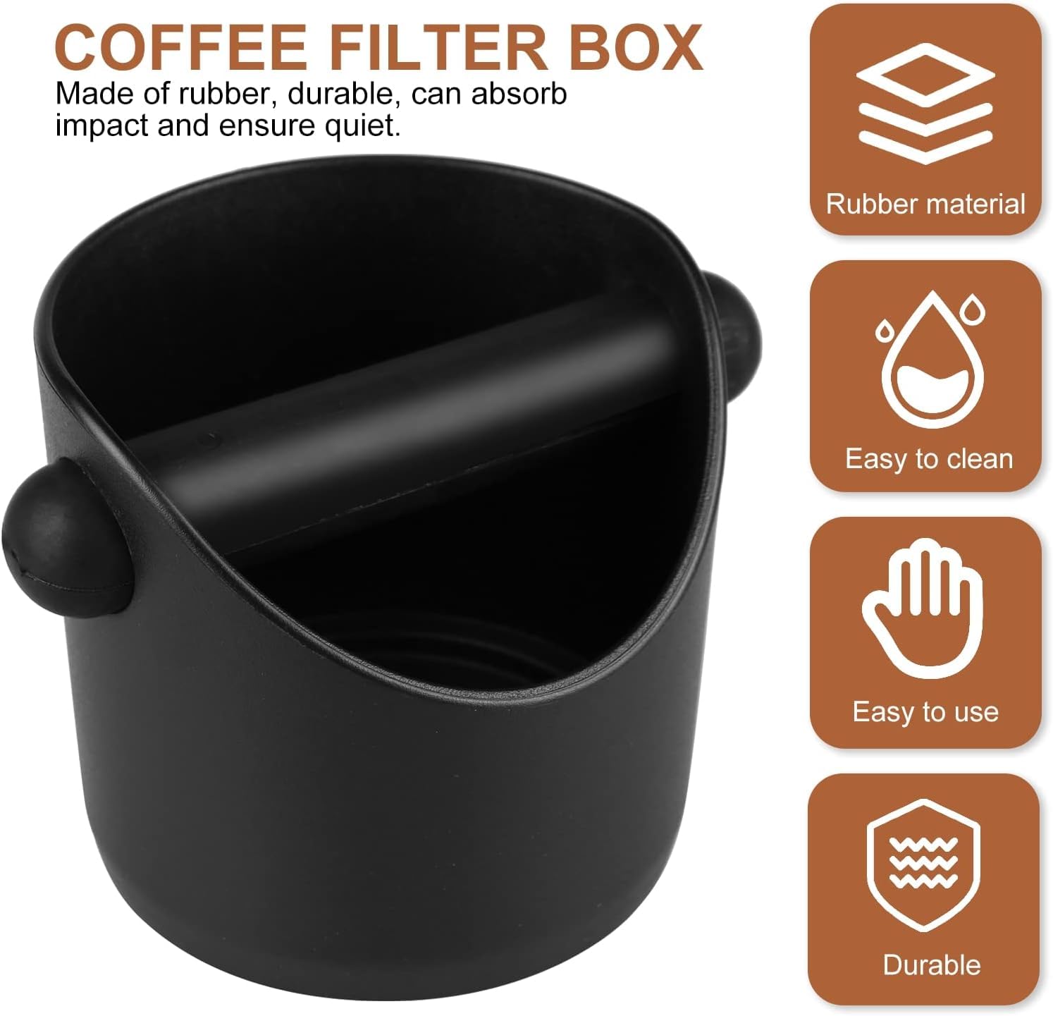 Knock Box Per Fondi Caffè Motta - Acciaio Inox 18/10, Made In Italy - Foto 11