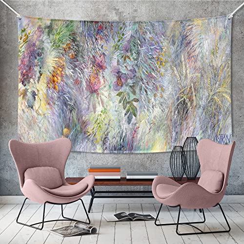 Seven Species Sukkah Banner - Large Outdoor Fabric Sukkot Decoration 32" x 63"