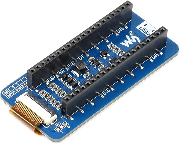 2.13インチ 250X122 電子ペーパー モジュール E-Paper E-ink ディスプレイ HAT キット for RPI Raspberry Pi Pico 2 W WH PICO2 RP2350 ラズパイ ピコ ラズベリーパイ ピコ 拡張ボード 互換性 プログラミング 初心者 - 3