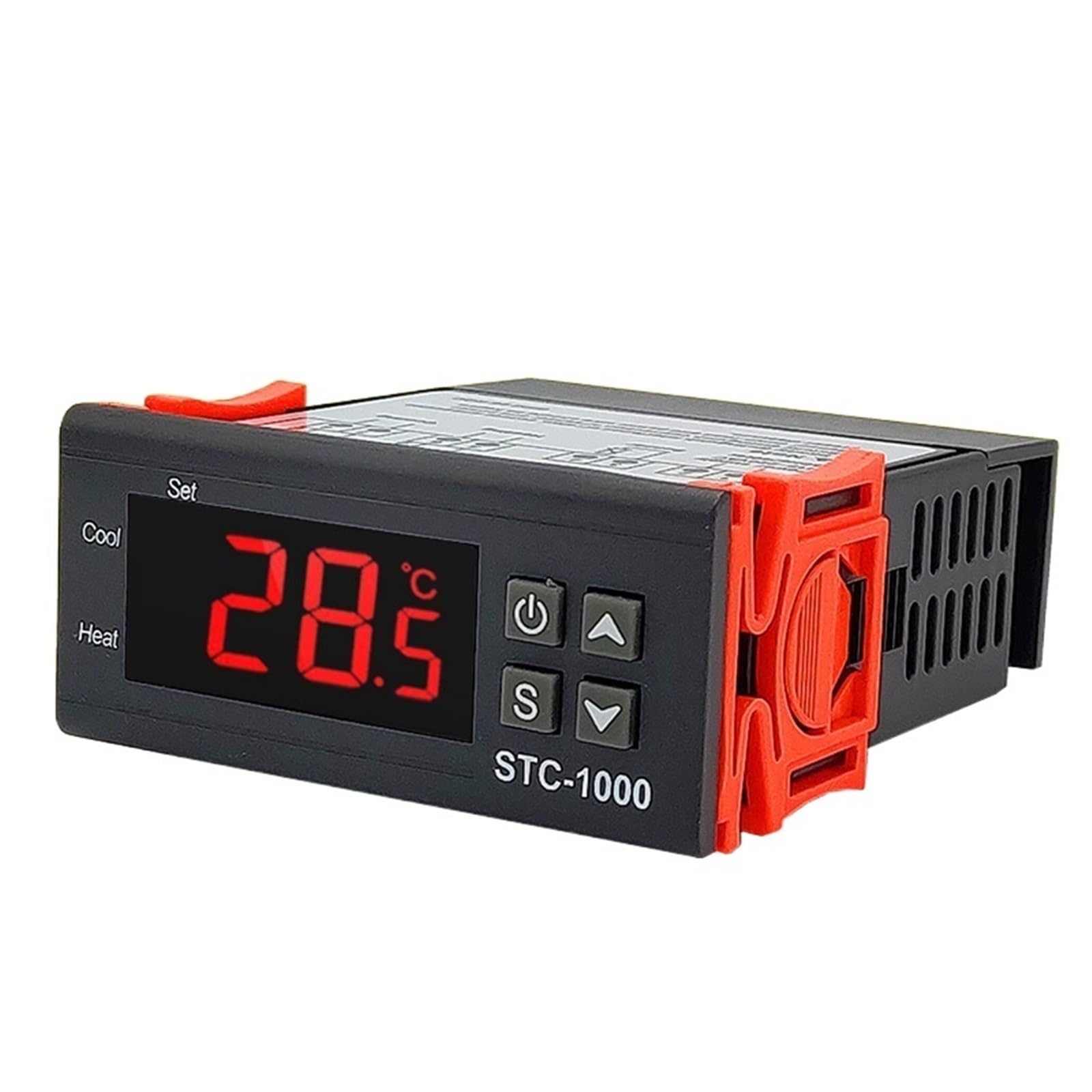 COKYIS Thermostat stc-1000 Affichage numérique Intelligent incubateur d'aquarium congélateur Machine à Fruits de mer Thermostat contrôleur de température Interrupteur (Size : 24V)