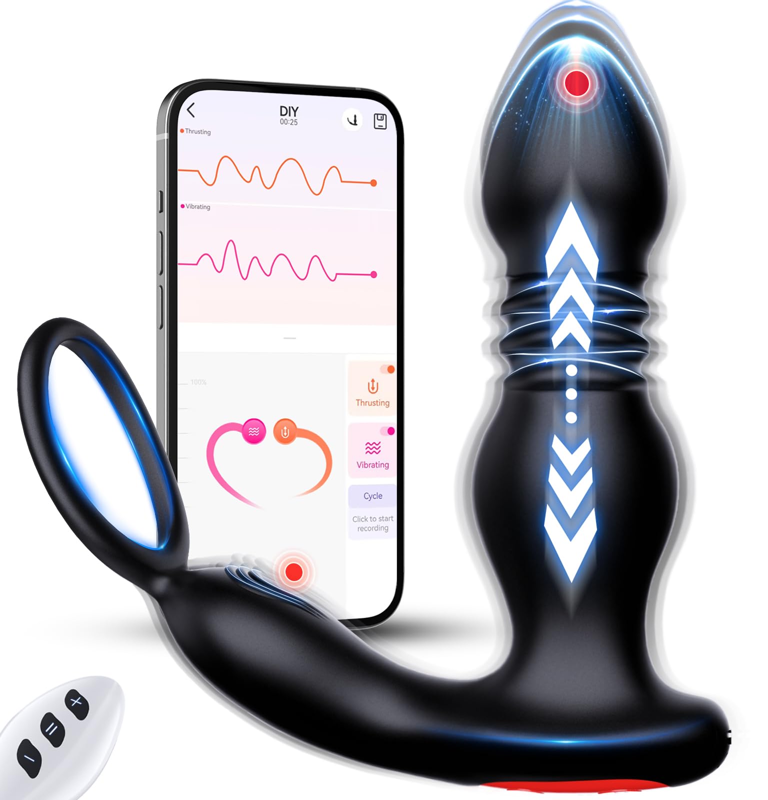 Vibrator Sex Toys, AI-Chat Butt Plug Prostate Stimulator with Ring Vibrator  Erotic Toys For Sex Couple, Dildos for Men with Vibration 7 * 7 Modes  Vibrators Dildo : Amazon.es: Health & Household