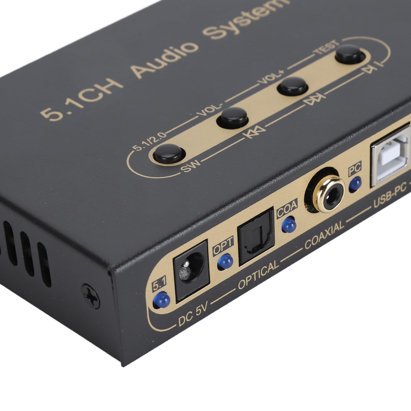 5.1 Kanal Sound Decoder, Digitaler Sound Decoder Konverter, Unterstützt ARC Glasfaser Koaxial BT Digital Sound System Dekodierung für DTS für AC3, LPCM, für DVD Player (EU)