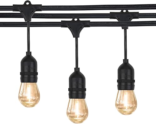 Miniatura 7 de KGC Paquete de 25 bombillas LED de repuesto S14 de 1 W, 2200 K, blanco cálido, impermeable, para exteriores, bombilla de filamento LED vintage,