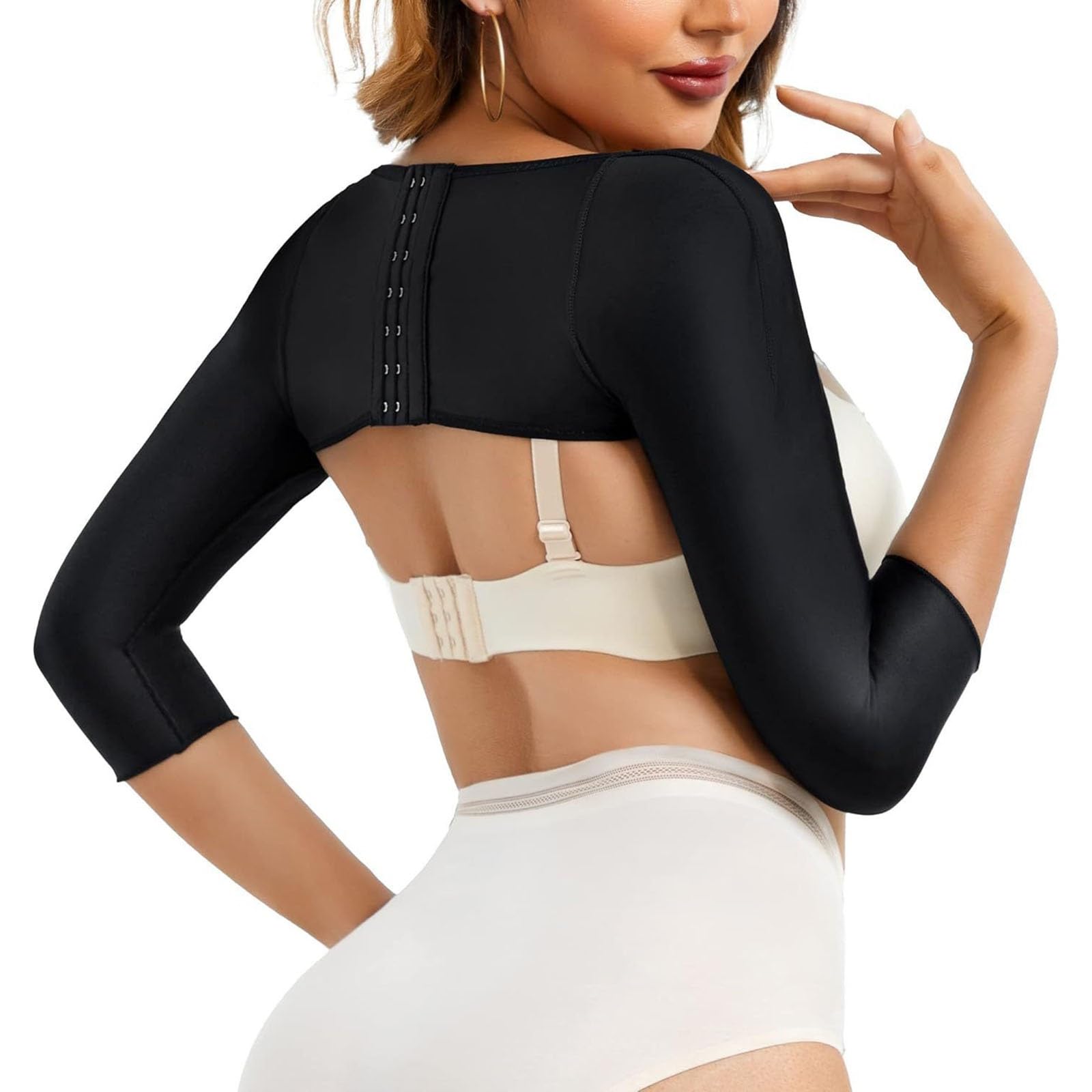Mangas Moldeadoras Adelgazantes para Brazos Faja de Compresión Postoperatoria Lipo Corrector de Postura Tops Shapewear