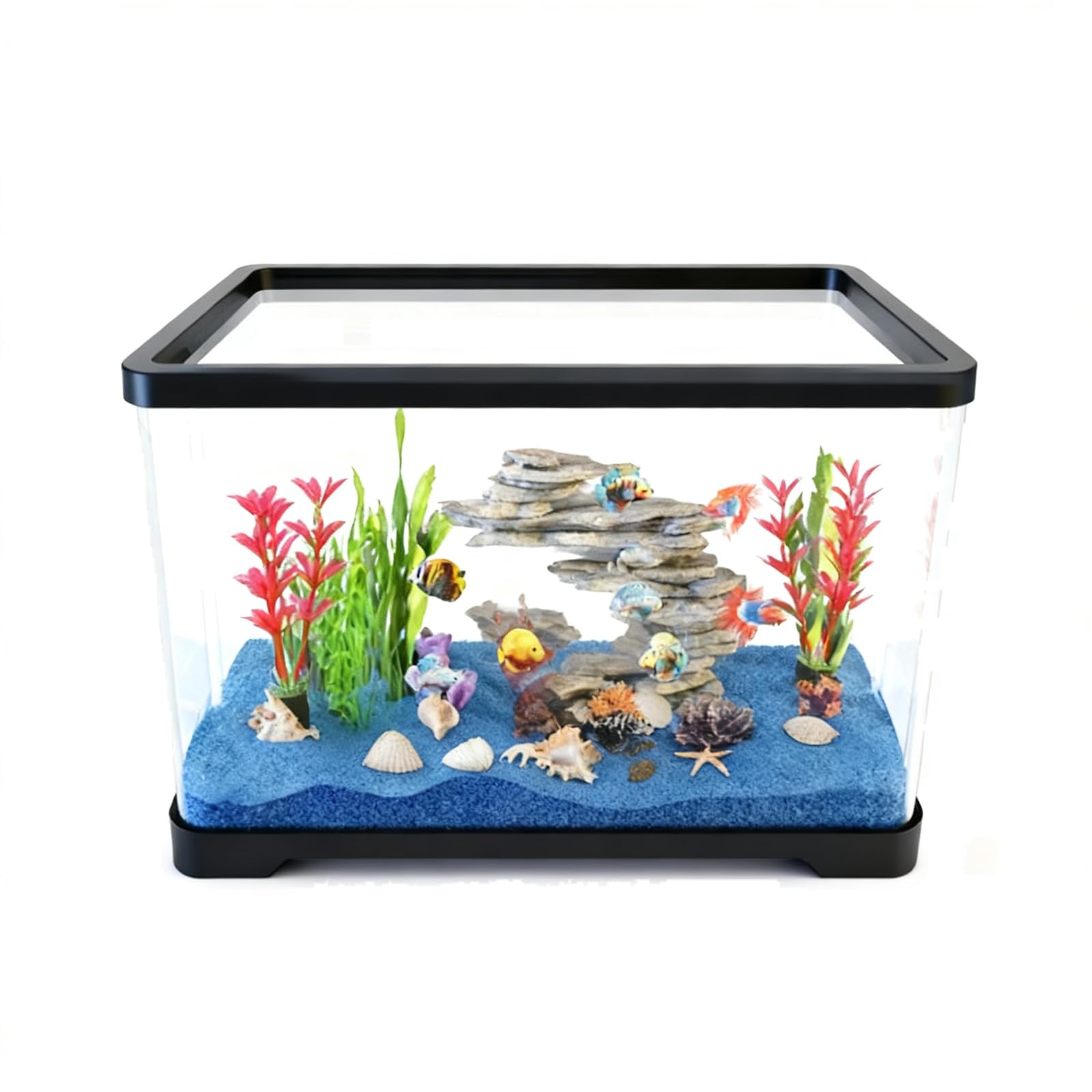 Acuario Inteligente para Sala de Estar,Tipo Mejorado Negro