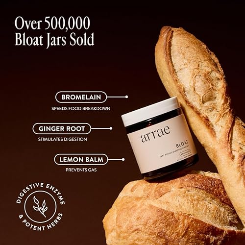 Miniatura 3 de Arrae Enzimas digestivas para aliviar la hinchazón de acción rápida, cápsulas naturales para aliviar la hinchazón, gases y la indigestión (30