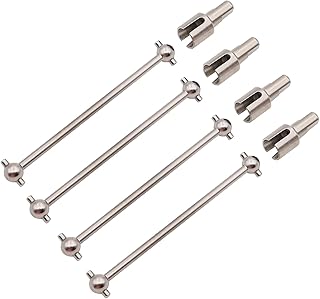 Treehobby Metal 4PCS Rear Dogbone shafts & 4PCS Differential Cups RC Cars Upgrade Parts for WLtoys 144001 1/14 RC Car Truck Buggy Replacement Accessories