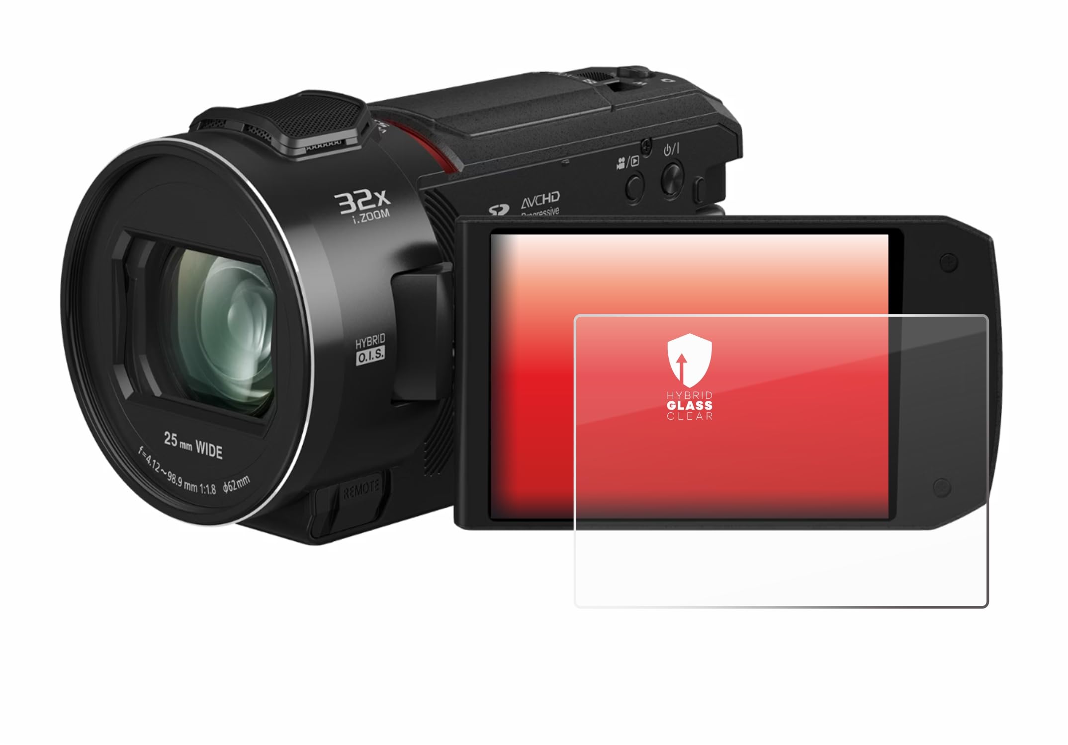 upscreen Screen Protector Film Compatible with Panasonic HC-VX3-9H Glass Protection, Extreme Scratch Resistant