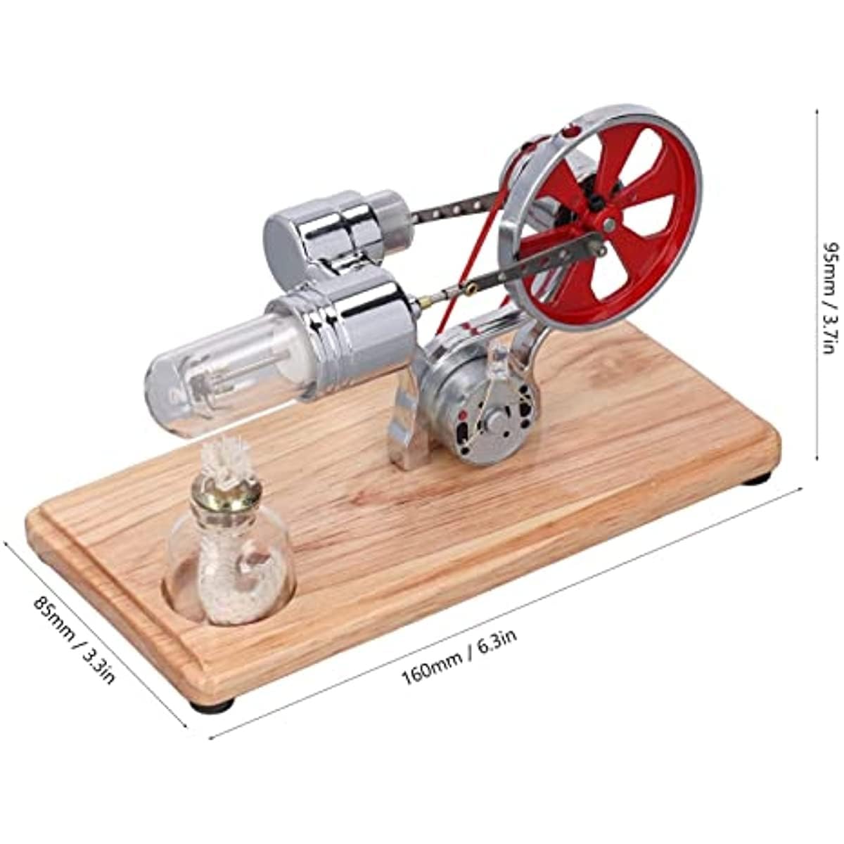 Kit Modello Motore Stirling, Lega di Zinco Multiuso Funzionamento più Fluido Basso inquinamento Basso Rumore, Regalo per Adulti e Bambini
