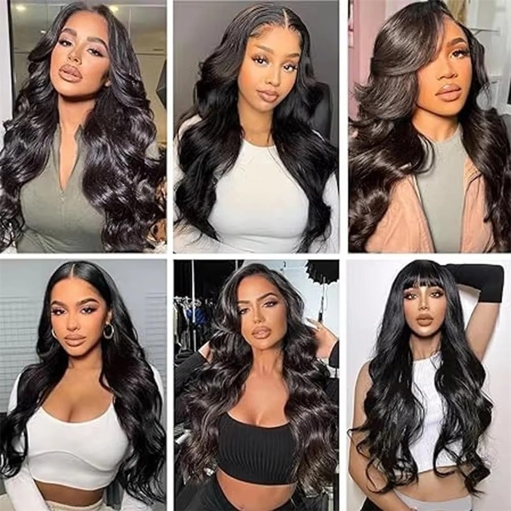 Body Wave Clip Ins przedłużki z prawdziwych włosów, falowane, na całą głowę, dla czarnoskórych kobiet, naturalne, prawdziwe włosy Remy, grube końcówki, 120 g, 35,6-66 cm