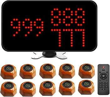 Amazon.co.jp: CYSSJF 呼び出しベル 飲食店 業務用 3番号同時表示