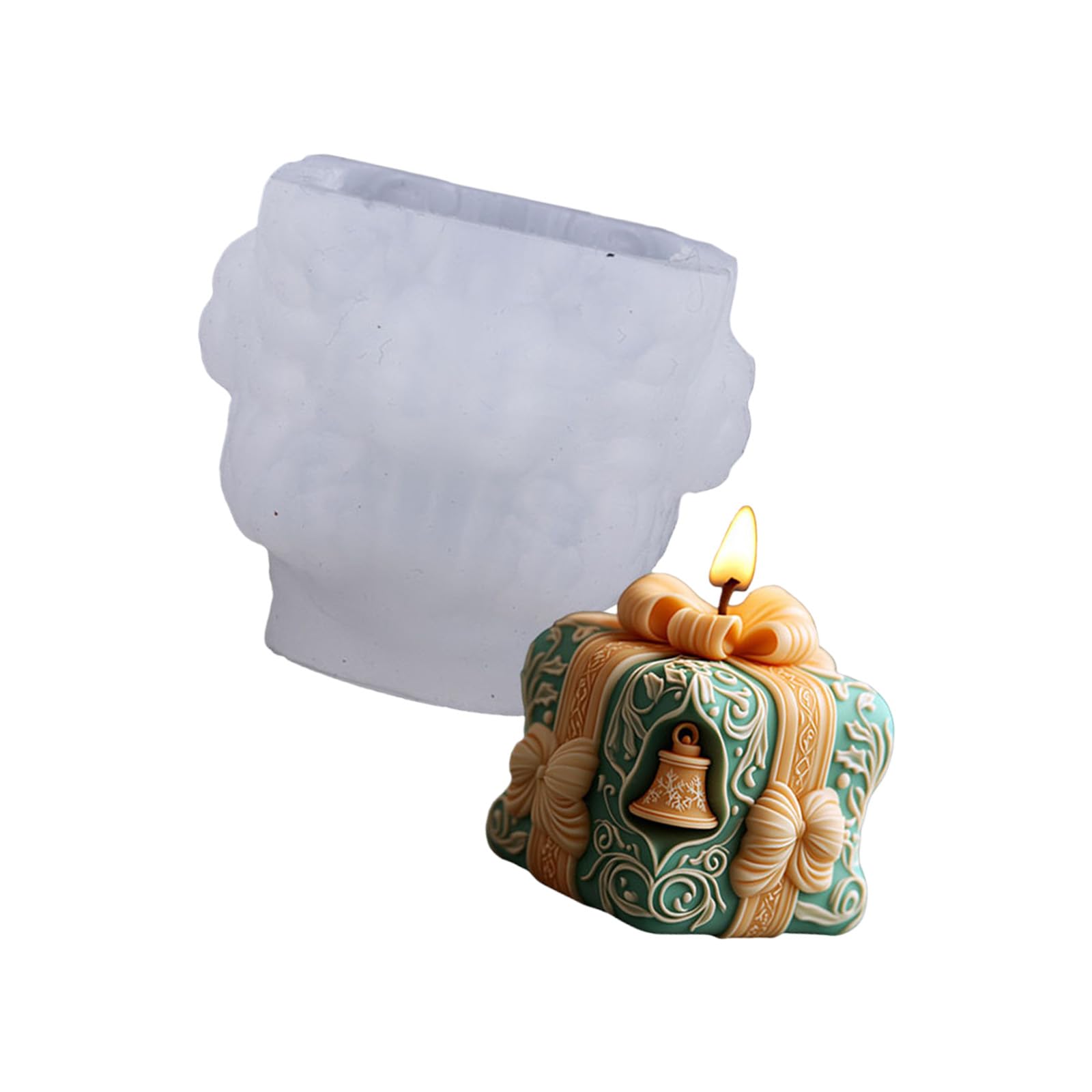 Xjdzineq Silicone Mold with Christmas Accents for Soap and Chocolate Molds Scented Mold