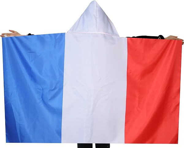 AZ FLAG Bandera de Francia 150 x 90 cm, Capa Bandera Francesa 100% poliéster con mangas integradas, Body Flag francés - 2