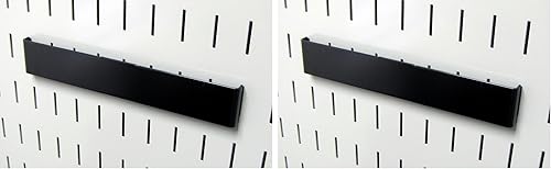 Wall Control Kit de soporte de herramientas para colgar accesorios de 8 pulgadas, tablero de herramientas ranurado y soporte, color negro (paquete