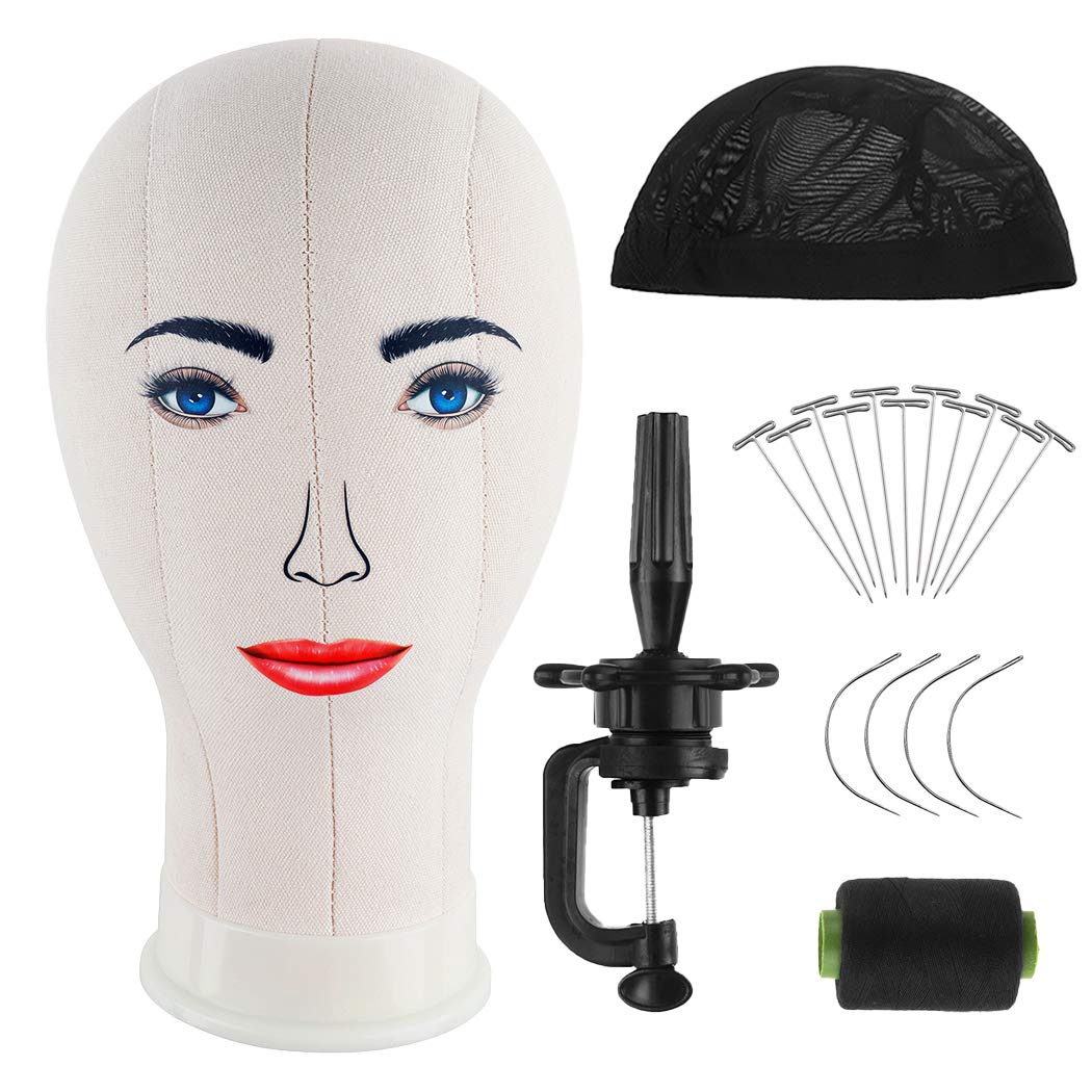 Wig Head Cork Canvas Mannequin Head (22 Inch)