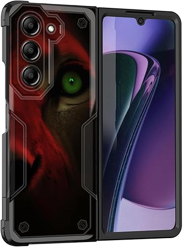 Miniatura 8 de EFGWSDER Funda para Galaxy Z Fold 5 5G 2023, doble capa, protección contra caídas de grado militar de 10 pies, antideslizante, resistente a prueba