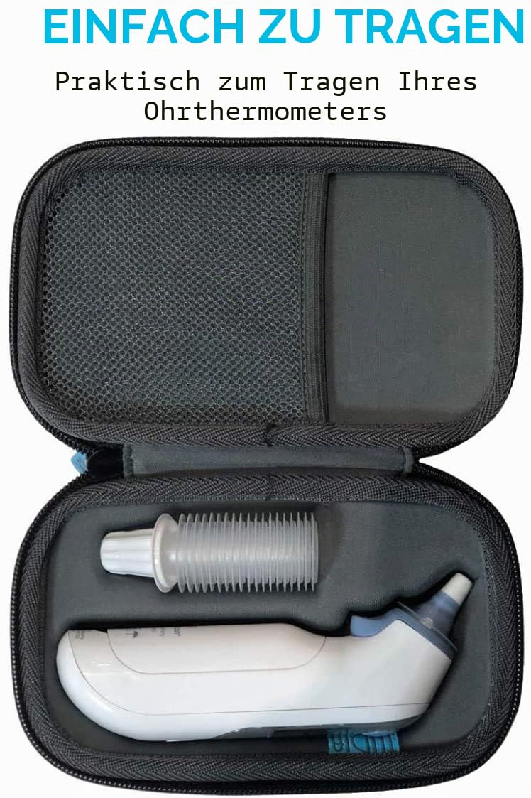TUDIA Hart Reise Schutz Hülle Tasche für Braun Baby Thermometer ThermoScan 7 IRT6520 / Thermoscan 5 IRT6500