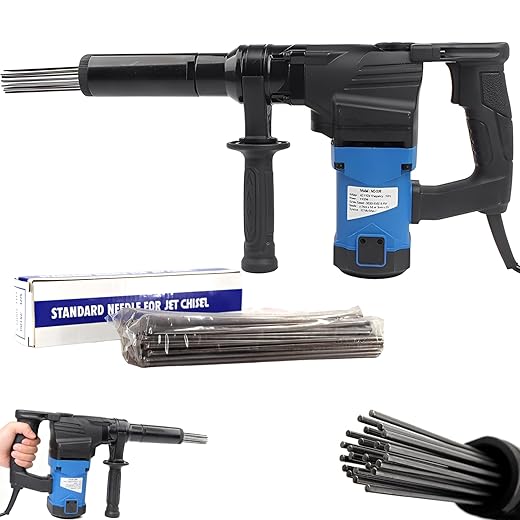 Electric Needle Scaler,110V Needle Scaler,1100W Rust Remover,3800 BPM,Air Tool for Removing Rust, Weld Slag and Paint,with 3mm Air Needle