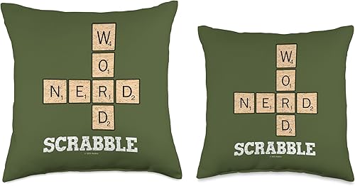 Miniatura 3 de Scrabble Word Nerd - Almohada de 18.0 x 18.0 in, multicolor
