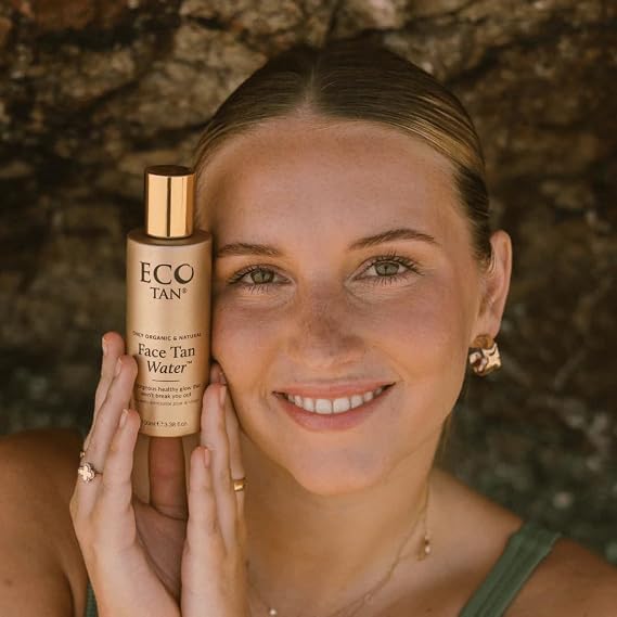 Eco Tan Face Tan Water | Natural Gradual Face Tan | Hyaluronic Acid | Non-Comedogenic | No Fake Tan Smell | 100ml