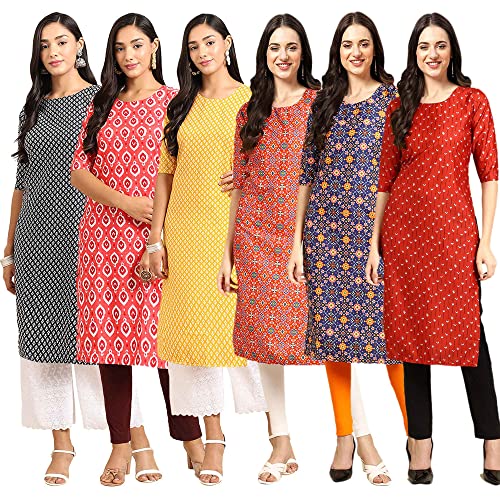 Image of Pinkmint Women's Crepe Digital Printed Straight Kurta