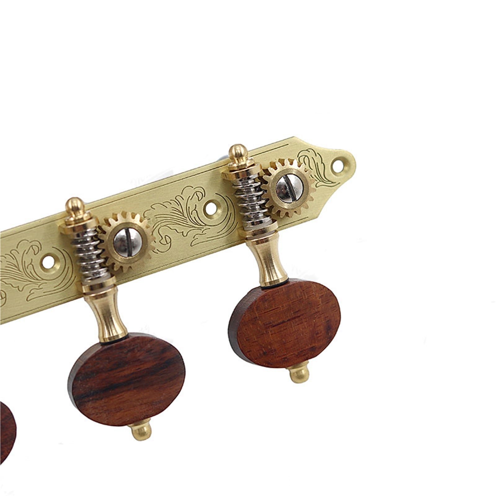 Clavijeros Bloqueo Afinador De Guitarra Clásica Madera Maciza Paquete Triple Todos Los Accesorios Metal