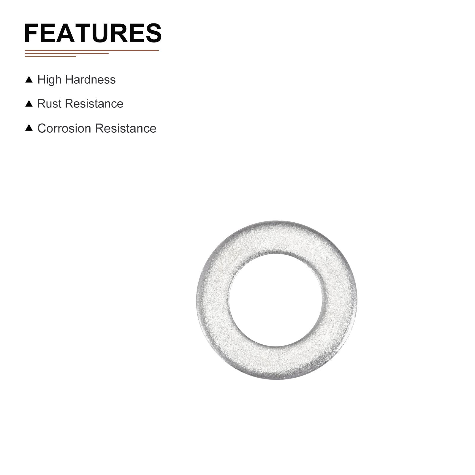 DTGN 17mmx30mmx3mm(IDxODxT) Carbon Steel Flat Washers - 50Pack - Good for Industrial Machinery - Flat Ring Gaskets - Silver Tone - Image 3