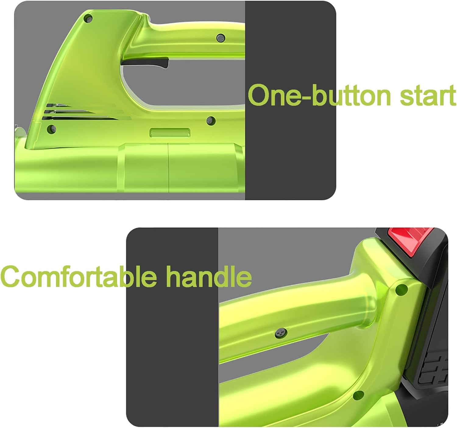 12v/24v Battery Type Leaf Blower Handheld Leaf Blower Blower Garden Cleaning Machine-Fallen Leaves, Snow, Dust Removal (Green) (Color : 12v 3000w) (24v 3800w)