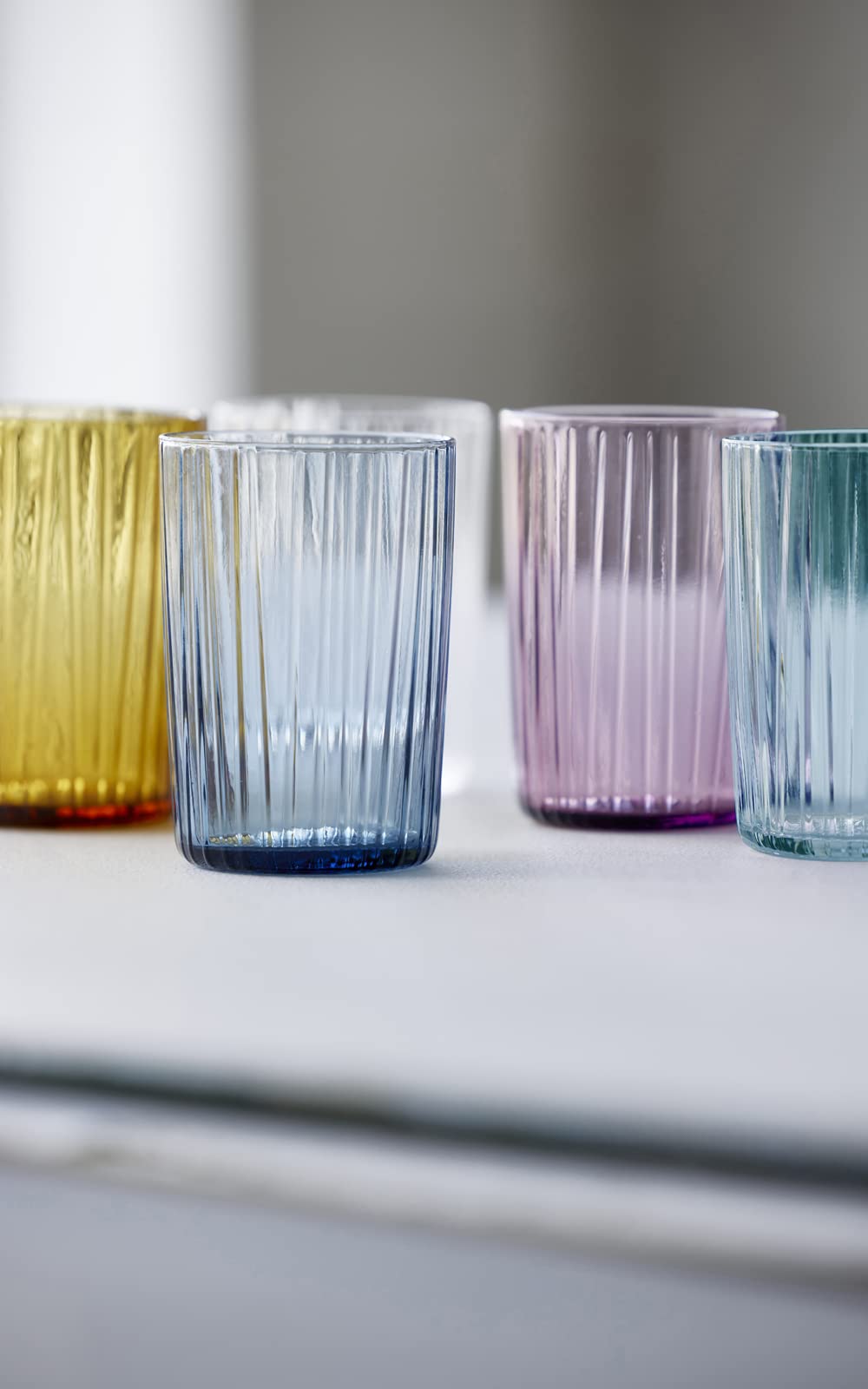 BITZ Kusintha Verre d’eau Dia 7 x 10,5 cm 28 cl 4 pcs Ambre